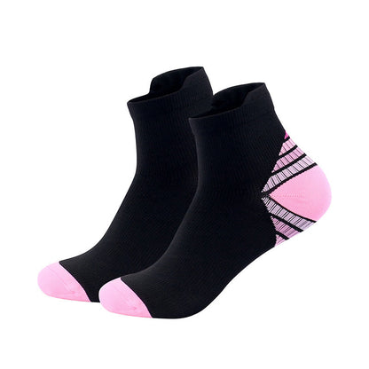 Plus Size Cushioned Athletic Ankle Compression Socks(7 Pairs) - Pink - EU40-46(US7-12) - image 4