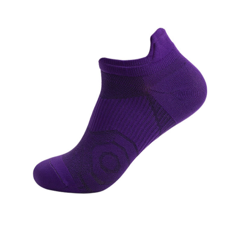 Sports Durable Ankle Compression Socks(9 Pairs) - Purple - EU37-44(US4-10) - image 8