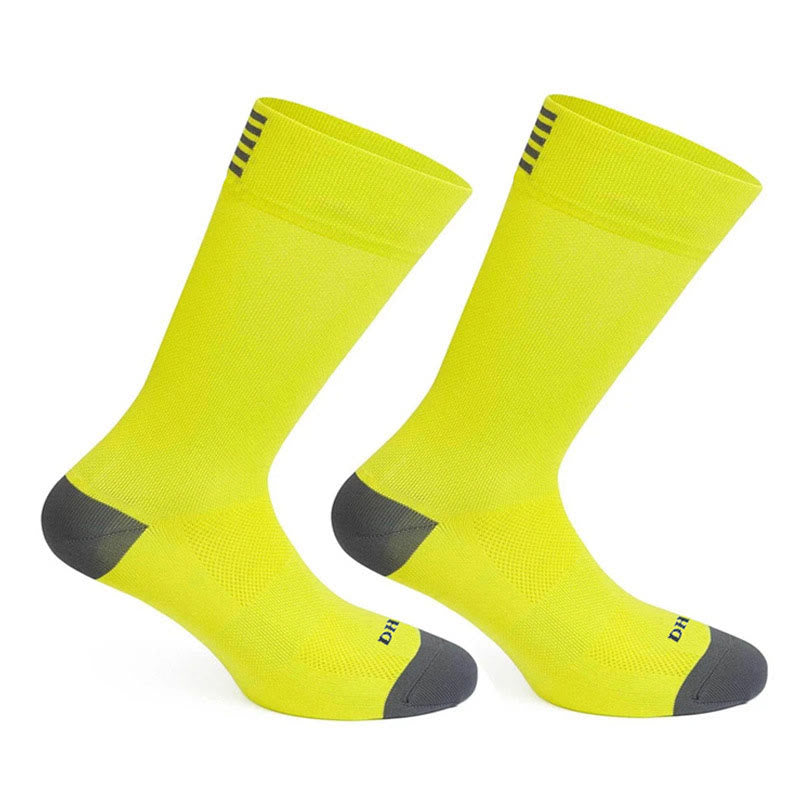 Mesh Sports Quarter Compression Socks(4 Pairs) - Yellow - EU39-46(US6-12) - image 5