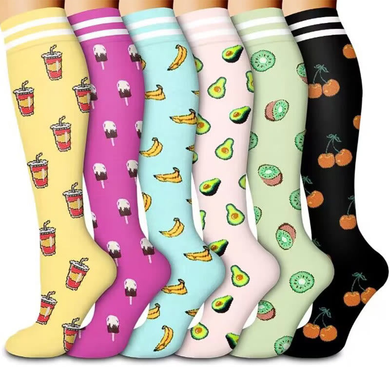 Fruits Series Compression Socks(6 Pairs) - image 0