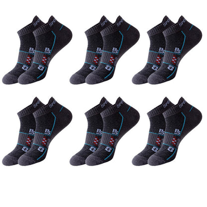 Plus Size Mesh Ventilating Ankle Compression Socks(6 Pairs) - Dark Grey - EU38-45(US5-11) - image 8