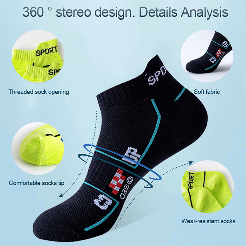 Plus Size Mesh Ventilating Ankle Compression Socks(6 Pairs) - image 3