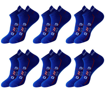 Plus Size Mesh Ventilating Ankle Compression Socks(6 Pairs) - Navy Blue - EU38-45(US5-11) - image 7