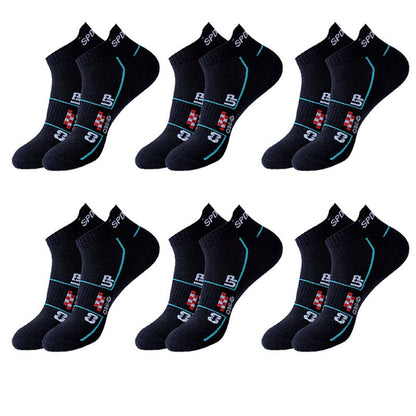 Plus Size Mesh Ventilating Ankle Compression Socks(6 Pairs) - Black - EU38-45(US5-11) - image 9