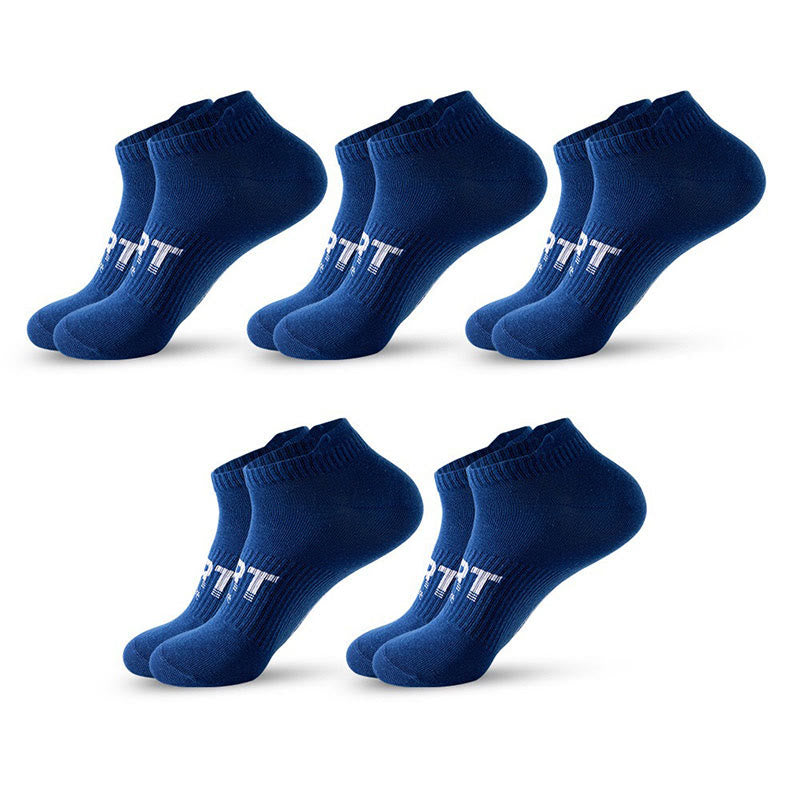 Plus Size Cushioned Breathable Ankle Compression Socks(5 Pairs) - Blue - EU38-45(US5-11) - image 4