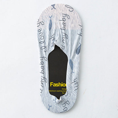 Animal Print No Show Socks(5 Pairs) - image 2