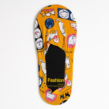 Animal Print No Show Socks(5 Pairs) - image 3