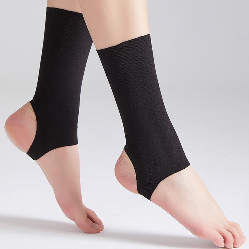 Plus Size Solid Color Sport Ankle Braces(2 Pairs) - Black - L - image 0