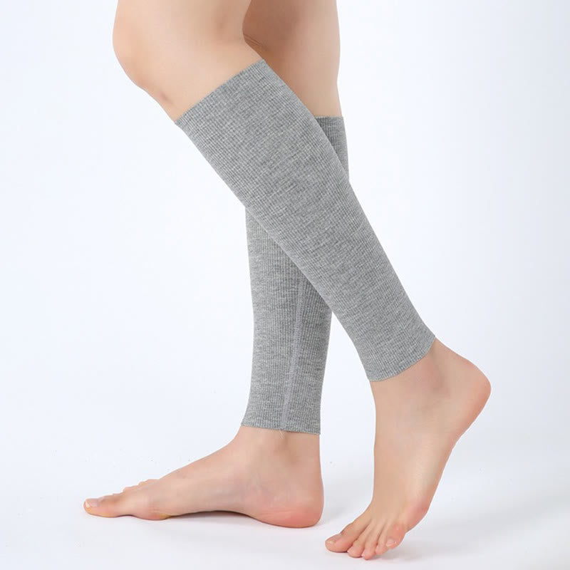 Modal Breathable Calf Pain Compression Sleeve Socks - Light Gray - XL - image 7