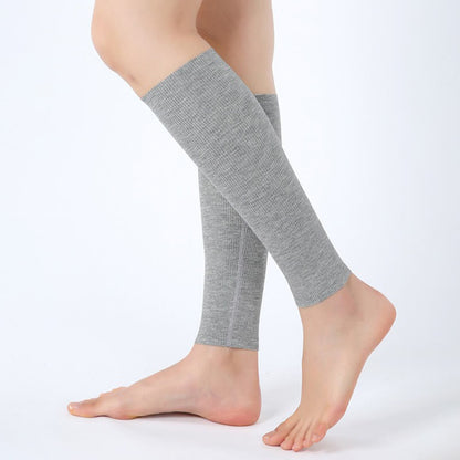 Modal Breathable Calf Pain Compression Sleeve Socks - Light Gray - XL - image 7