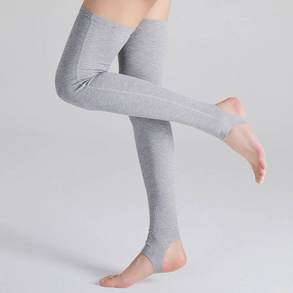 Modal Breathable Thigh High Compression Sleeve Socks - Light Gray - XL - image 1