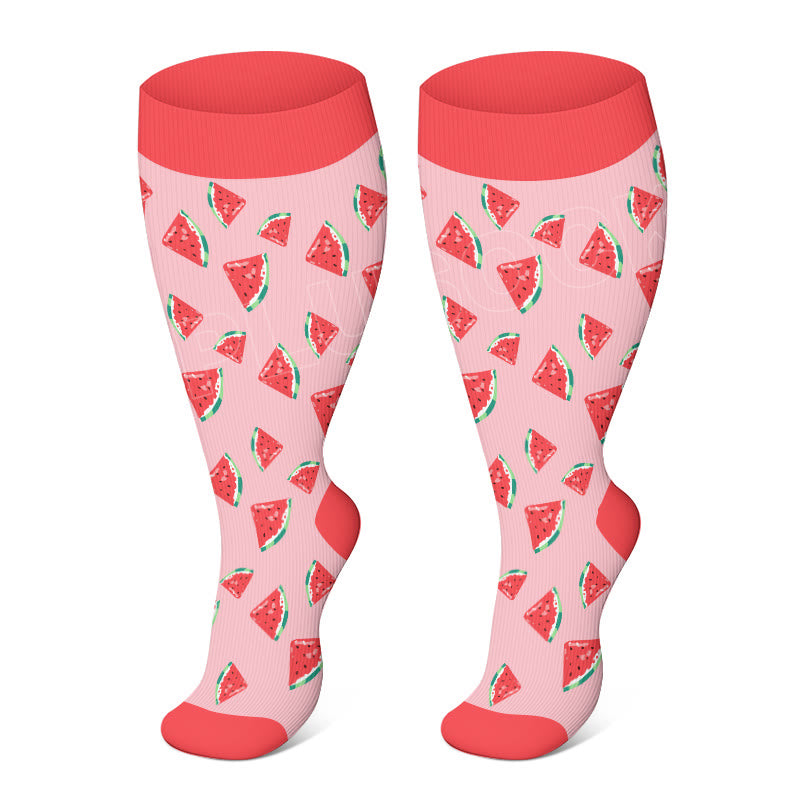 Plusock Plus Size Color Pattern Compression Socks - image 2