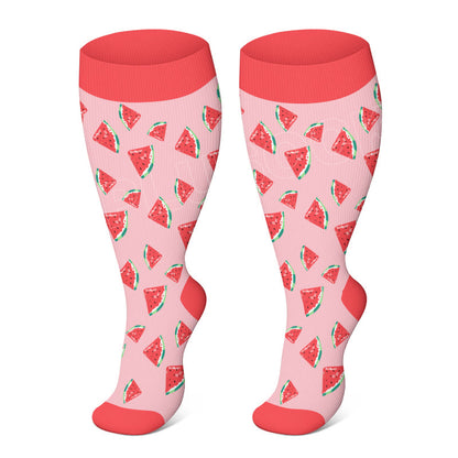 Plusock Plus Size Color Pattern Compression Socks - image 2