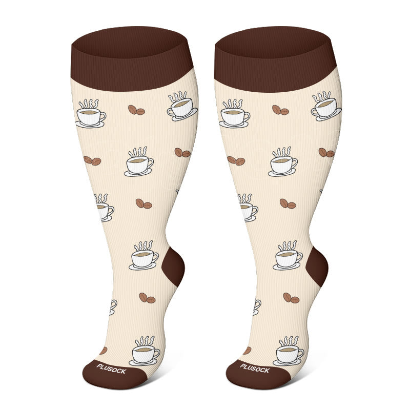 Plus Size Fashion Pattern Compression Socks