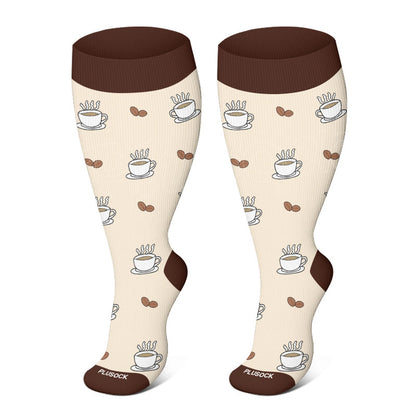 Plus Size Fashion Pattern Compression Socks