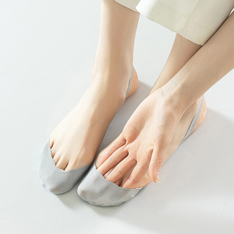 Solid Color Padded Half No Show Socks(8 Pairs) - image 2