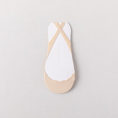 Solid Color Padded Half No Show Socks(8 Pairs) - Nude - EU37-40(US4-7) - image 12