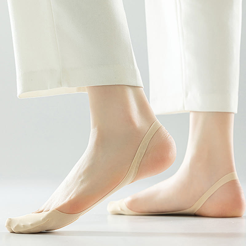 Solid Color Padded Half No Show Socks(8 Pairs) - image 6