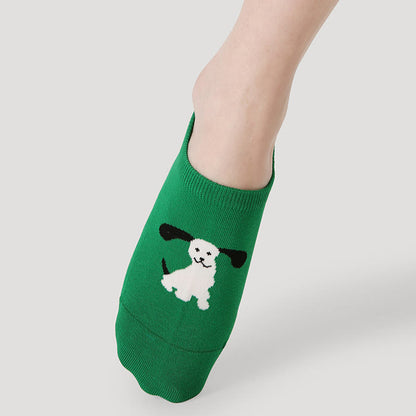 Plus Size Colorful Cat Dog No Show Socks(5 Pairs) - image 5