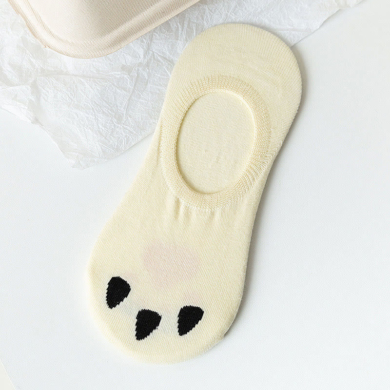 Plus Size Cat Footprints No Show Socks(5 Pairs) - image 11