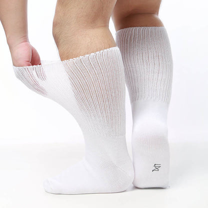 Plus Size Extra Wide Knee High Diabetic Socks(2 Pairs) - White - S/M - image 3