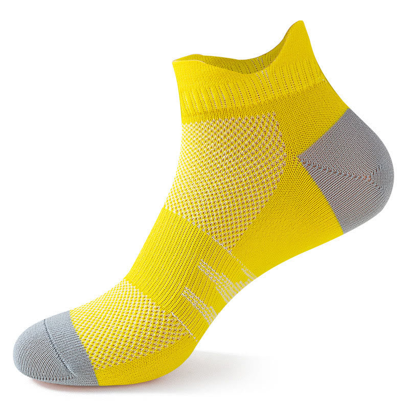 Plus Size Elasticity Mesh Ankle Compression Socks(6 Pairs) - Yellow - EU40-44(US7-10) - image 8