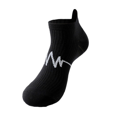 Plus Size Electrocardiogram Ankle Compression Socks(6 Pairs) - Black - EU40-44(US7-10) - image 11