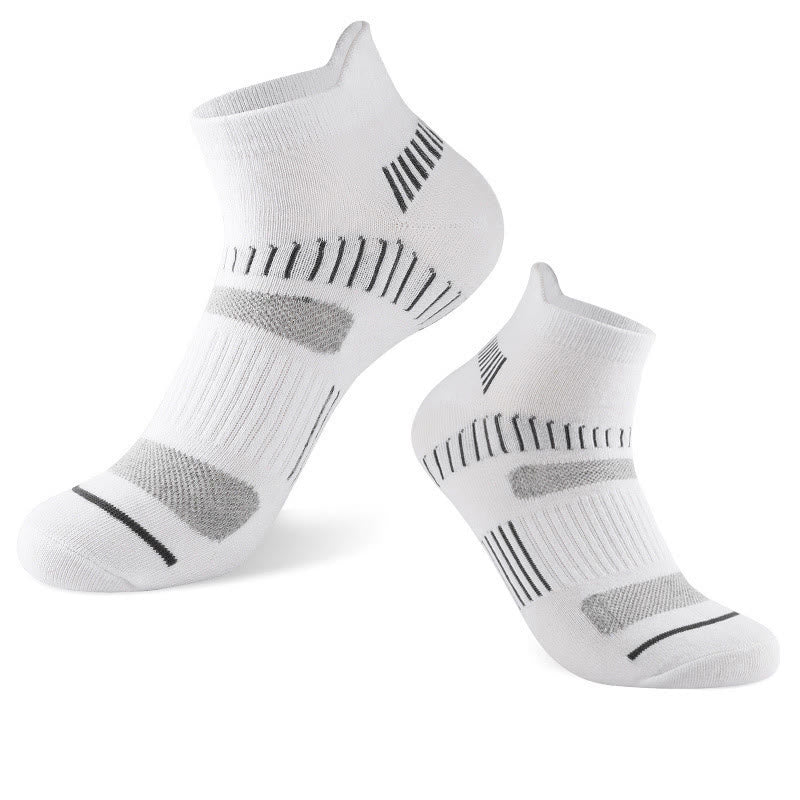 Plus Size Classic Color Ankle Compression Socks(5 Pairs) - White - EU40-46(US7-12) - image 5