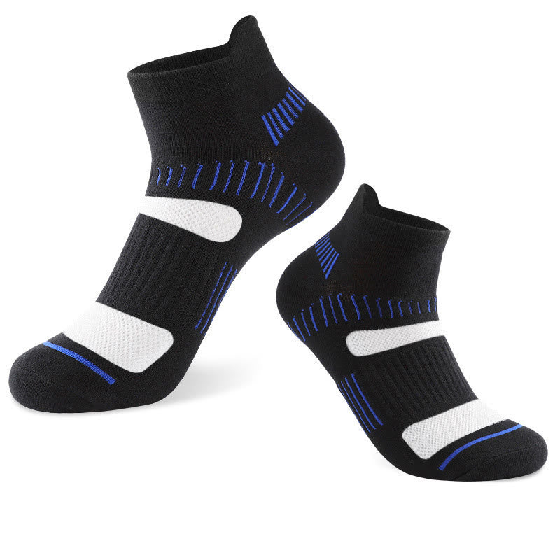 Plus Size Classic Color Ankle Compression Socks(5 Pairs) - Black - EU40-46(US7-12) - image 8
