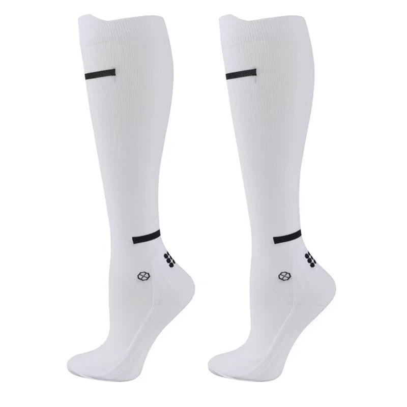 Plus Size Quick Drying Compression Socks(4 Pairs) - White - EU37-39(US4-6) - image 8