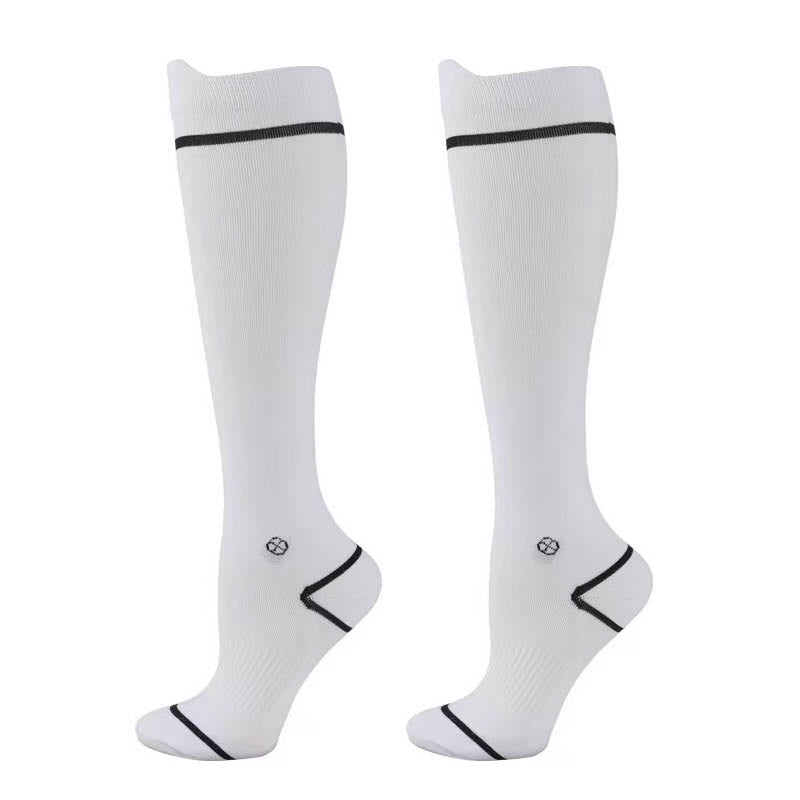 Plus Size Running Compression Socks(4 Pairs) - White - EU37-39(US4-6) - image 5