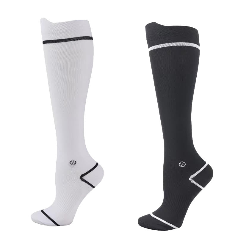 Plus Size Running Compression Socks(4 Pairs) - Multicolor*2 - EU37-39(US4-6) - image 0