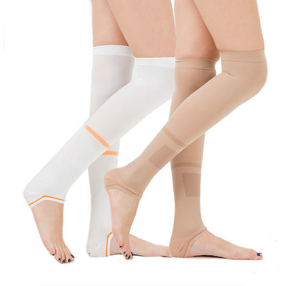Plus Size Medical Open Toe Compression Socks - image 0