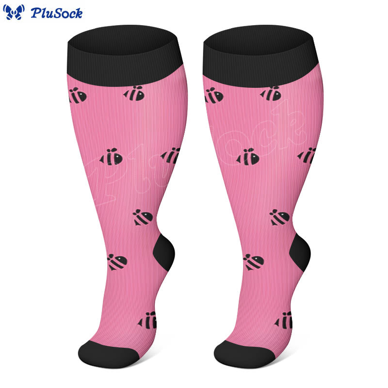 Plus Size Bee Compression Socks