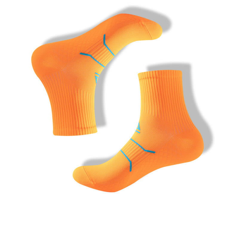 Plus Size Quarter Compression Socks(7 Pairs) - Orange - EU39-44(US6-10) - image 12