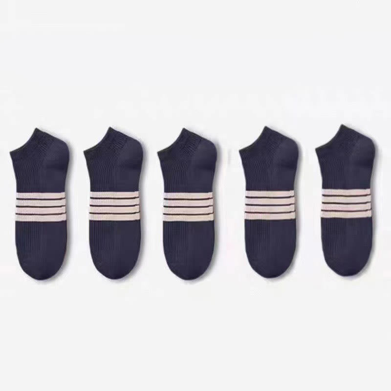 Stripe Ankle Socks(10 Pairs) - Navy Blue - EU39-44(US6-10) - image 11