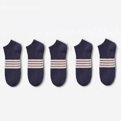 Stripe Ankle Socks(10 Pairs) - Navy Blue - EU39-44(US6-10) - image 11