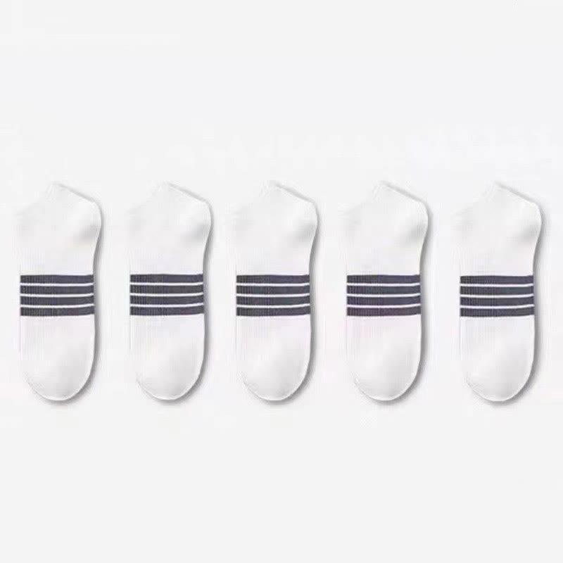 Stripe Ankle Socks(10 Pairs) - White - EU39-44(US6-10) - image 10