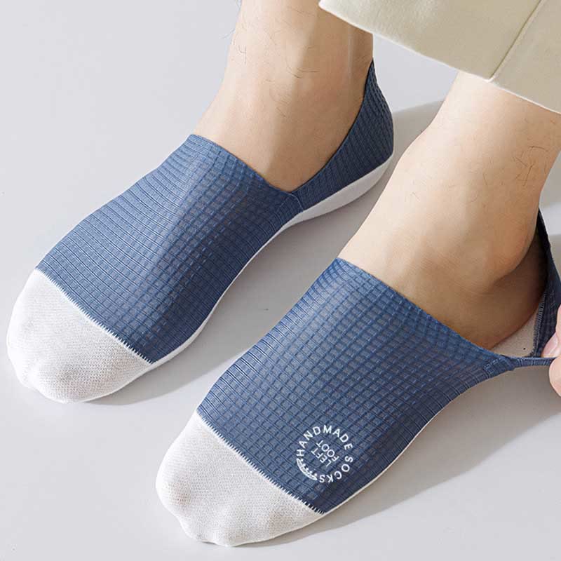 Waffle Ice Silk No Show Socks(6 Pairs) - image 3