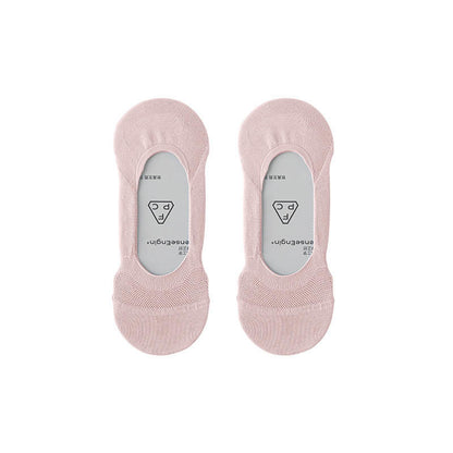 Summer Ice Silk No Show Socks(6 Pairs) - Pink - EU37-40(US4-7) - image 8