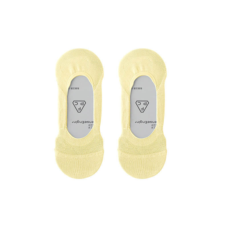 Summer Ice Silk No Show Socks(6 Pairs) - Yellow - EU37-40(US4-7) - image 12