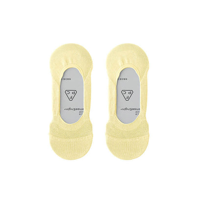 Summer Ice Silk No Show Socks(6 Pairs) - Yellow - EU37-40(US4-7) - image 12