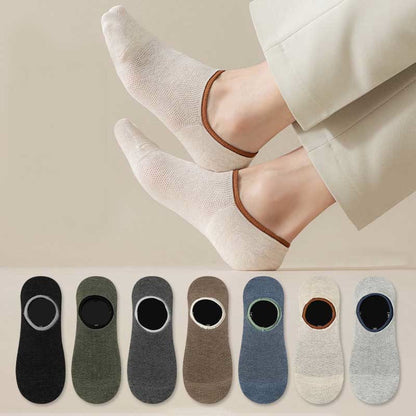 Silicone Anti Slip No Show Socks(7 Pairs) - Multicolor - EU39-44(US6-9) - image 0