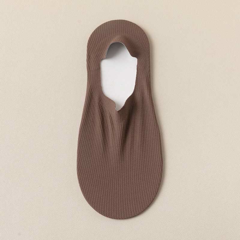 Waffle No Show Socks(4 Pairs) - Coffee - EU39-44(US6-10) - image 13