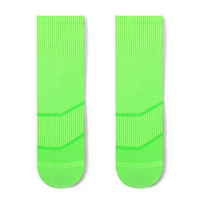 Plus Size Fashion Quarter Compression Socks(4 Pairs) - Green - EU44-50(US10-15) - image 12