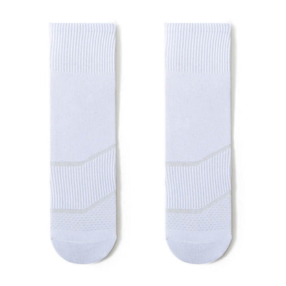 Plus Size Fashion Quarter Compression Socks(4 Pairs) - White - EU44-50(US10-15) - image 8