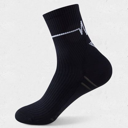 Plus Size Training Quarter Compression Socks(6 Pairs) - Black - EU39-44(US6-10) - image 15