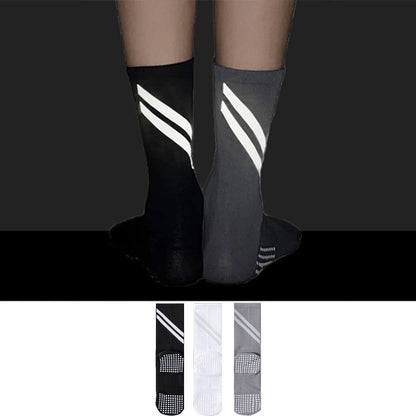 Plus Size Reflective Quarter Compression Socks(3 Pairs) - Multicolor - EU37-44(US4-10) - image 0