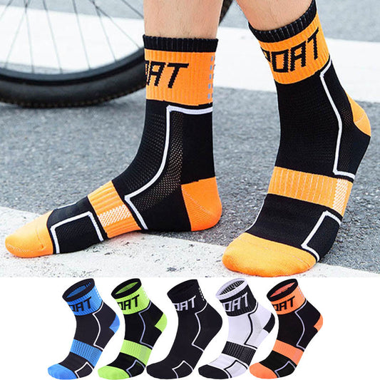 Plus Size New Sport Quarter Compression Socks(5 Pairs) - Multicolor - EU40-44(US7-10) - image 0