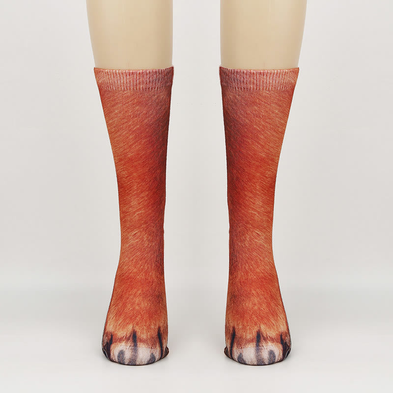 Plus Size 3D Animal Paws Quarter Socks(3 Pairs) - Dog - EU38-44(US5-10) - image 4